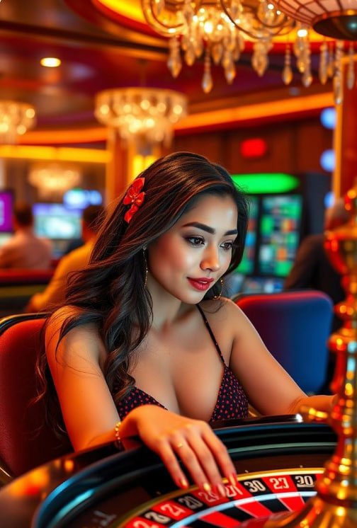 Meja VIP Roulette dengan dealer langsung di studio fungame77